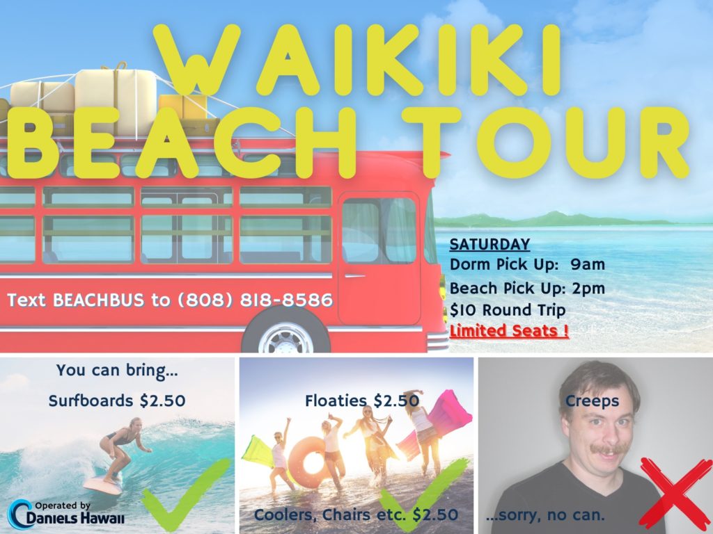 Waikiki Beach Bus for UH Students