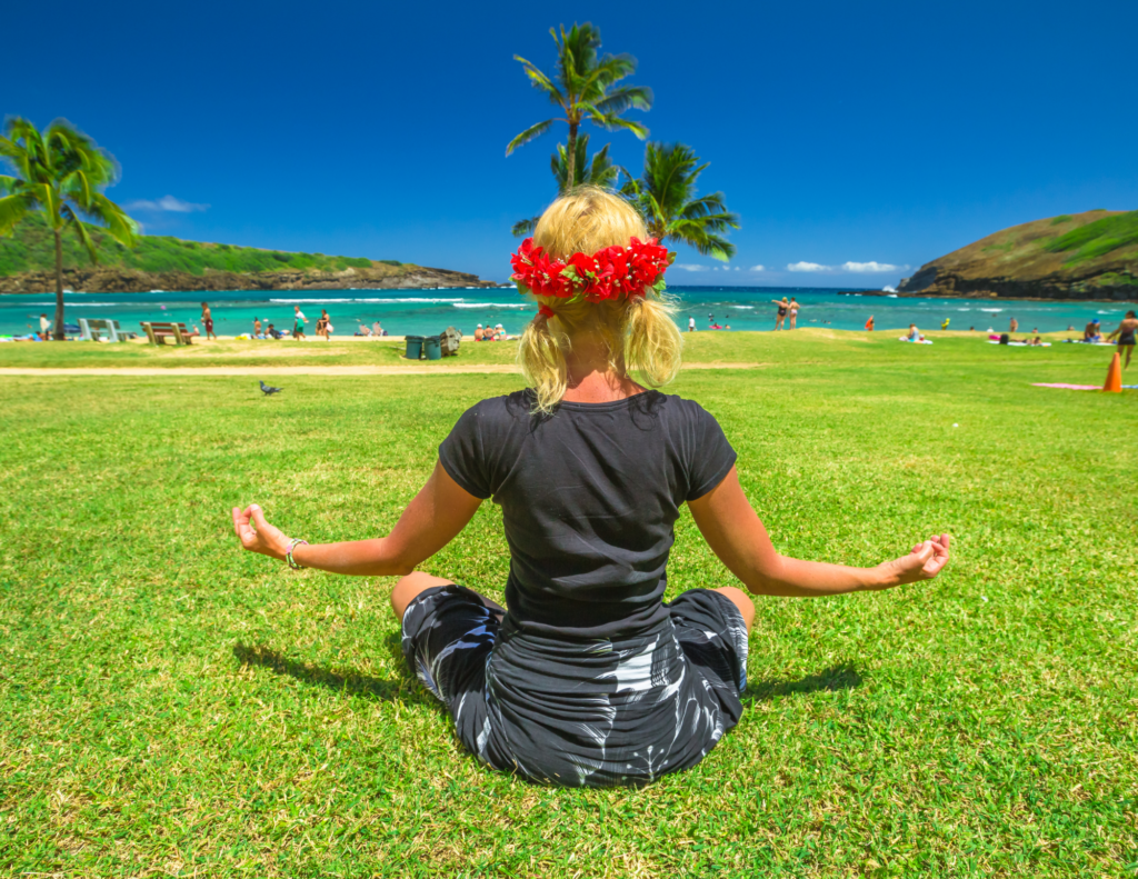 Centering and breathing can improve your island experience. 