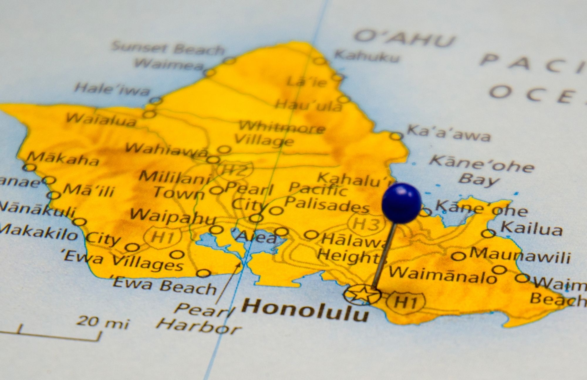 Map of Oahu
