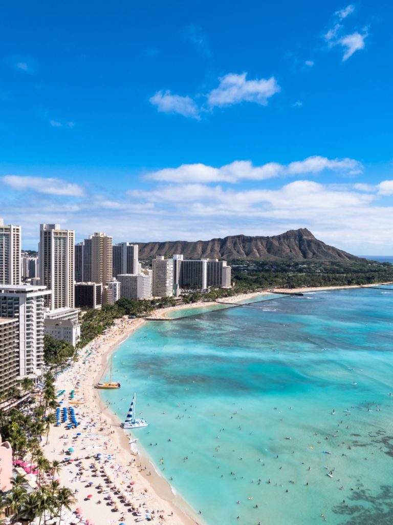 Waikiki is one of the more popular beaches on Oahu.