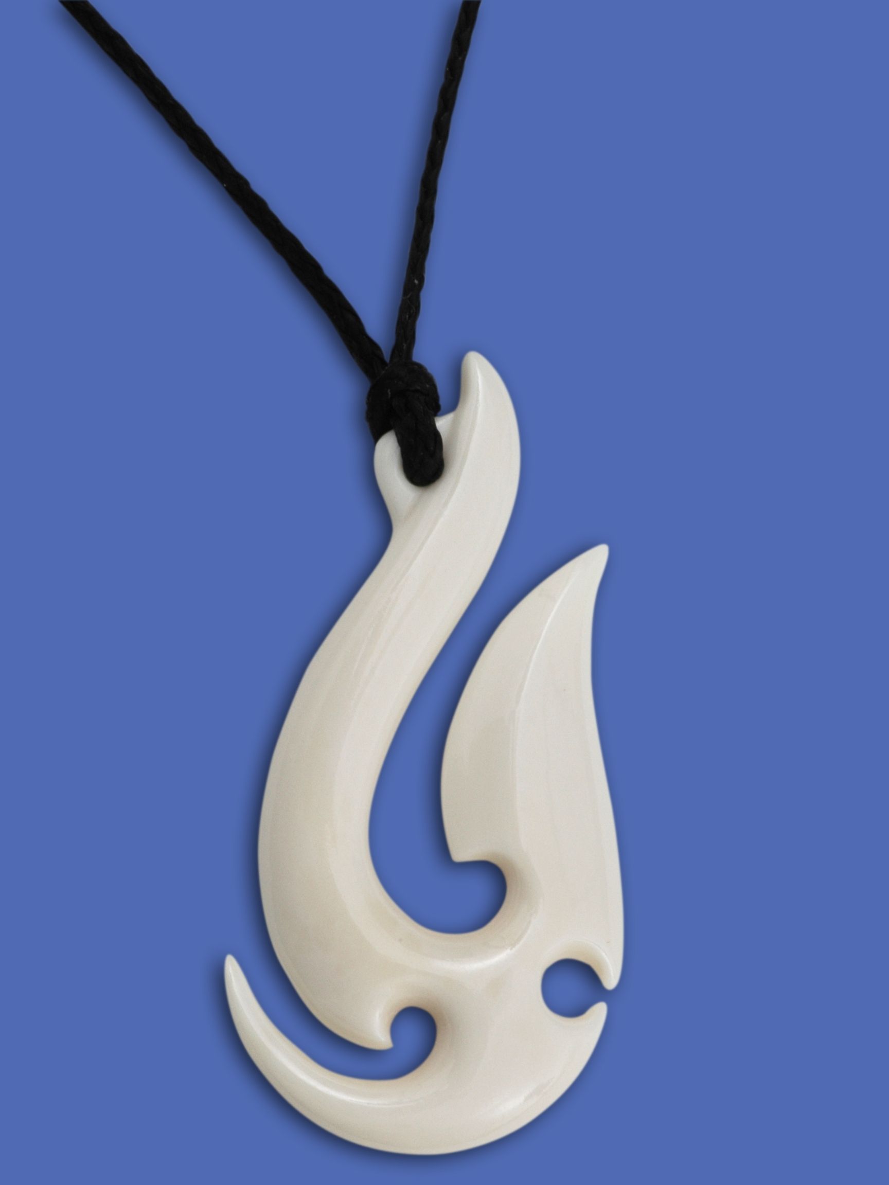 The fish hook symbol brings good luck to those who wear it