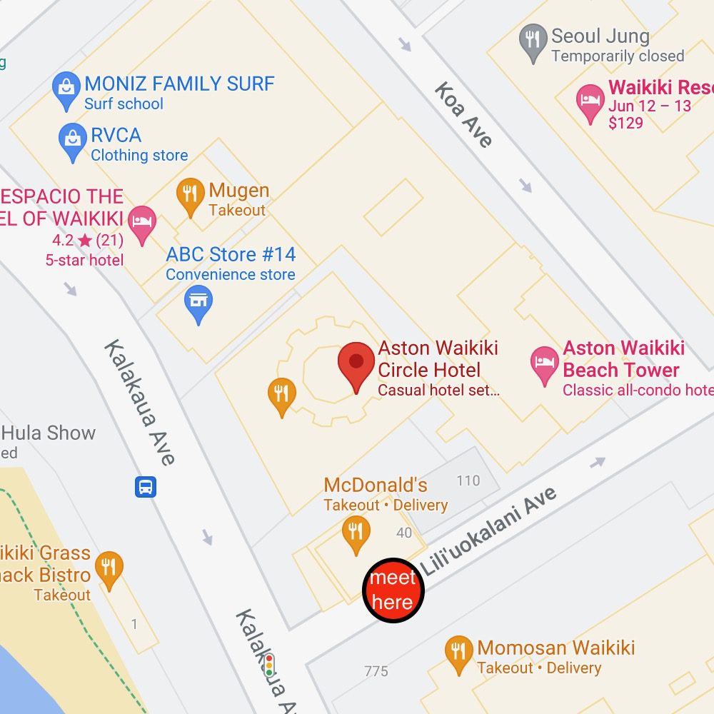Aston Waikiki Circle Pick Up Location