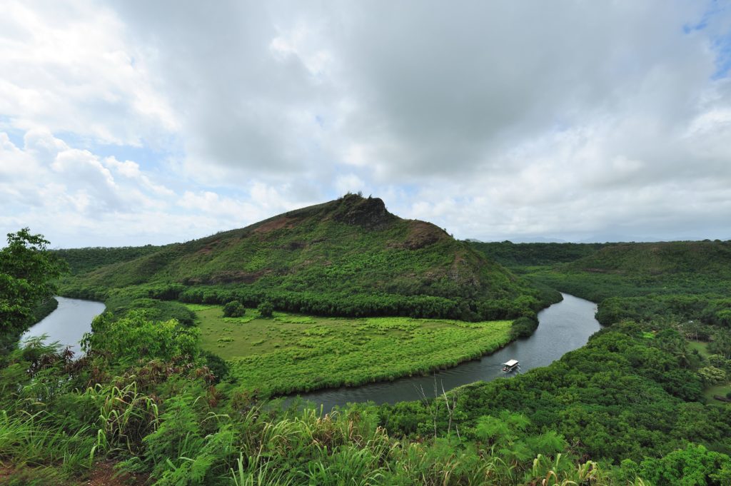 Wailua River State Park contains several sacred Hawaiian temples. Travel pono means being respectful of these cultural landmarks.