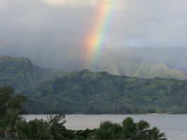 Colours of Hawaiian islands are just like a rainbow