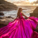 Sunrise Flying Dress Photo Shoot Hawaii